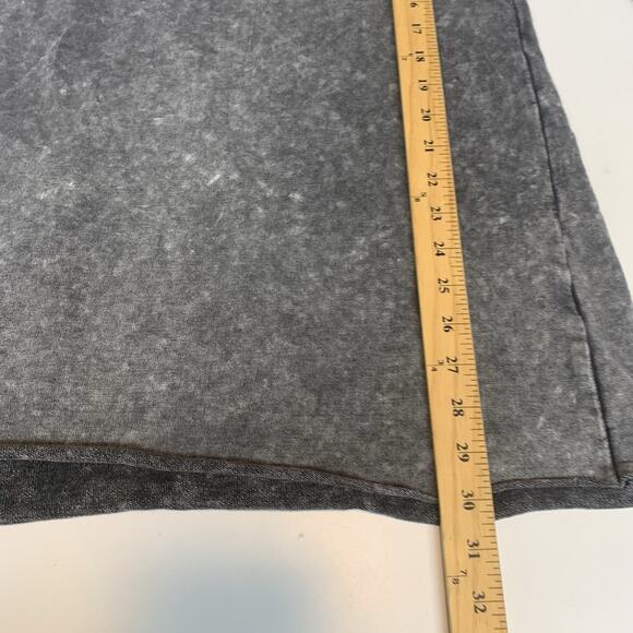 Jaded Gypsy Dress Womens S/M Mini Ripped Off The Shoulder Mineral Wash Boho Gray - Picture 8 of 8